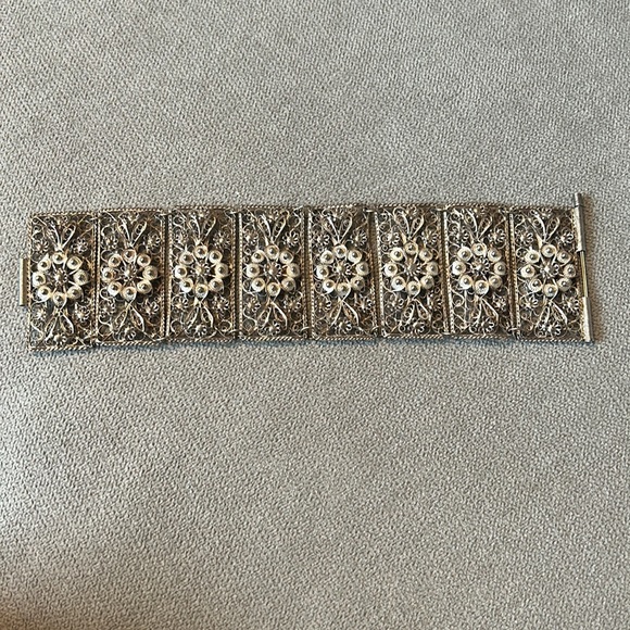 SPECIAL ANTIQUE LACE BRACELET IN PERFECT CONDITION - Picture 1 of 6